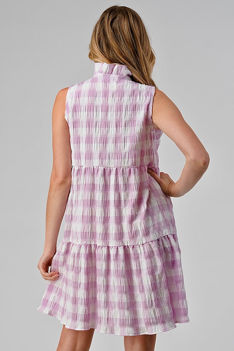 Lilac Gingham Penny Dress