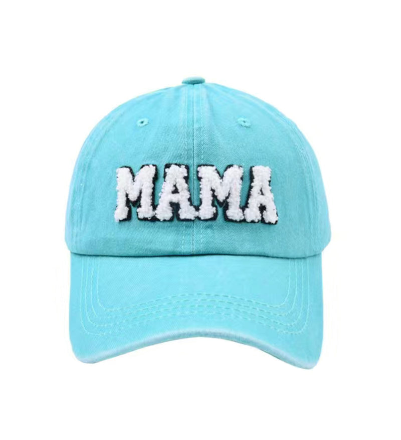 Mama blue washed ball cap washed