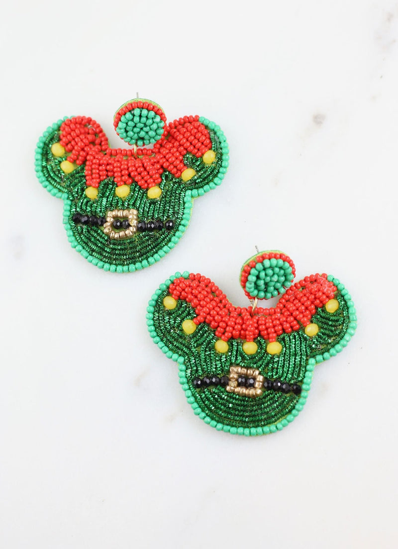 Mickey Christmas Earring