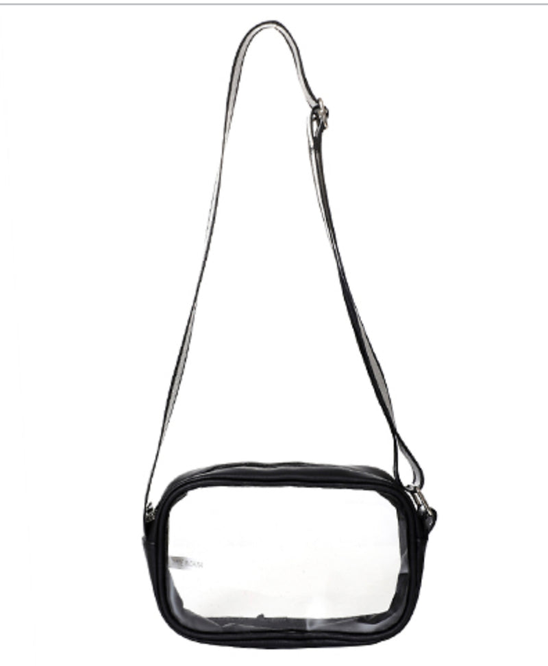 Black/Clear stadium purse